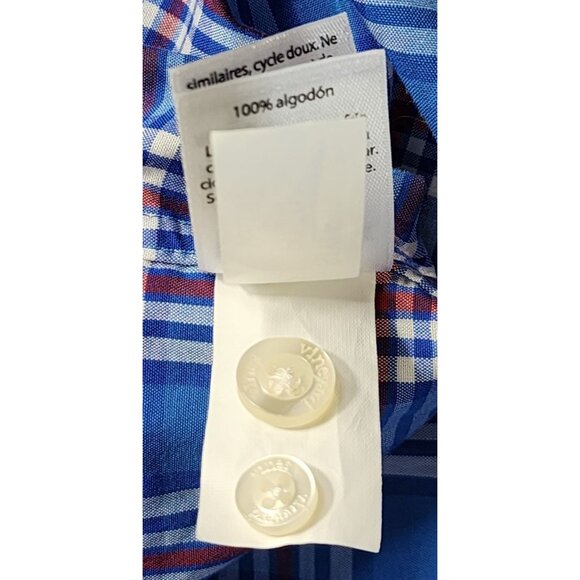 Vineyard Vines By Shep & Ian Classic Fit Tucker 100% Cotton Blue Plaid Shirt - Picture 10 of 16